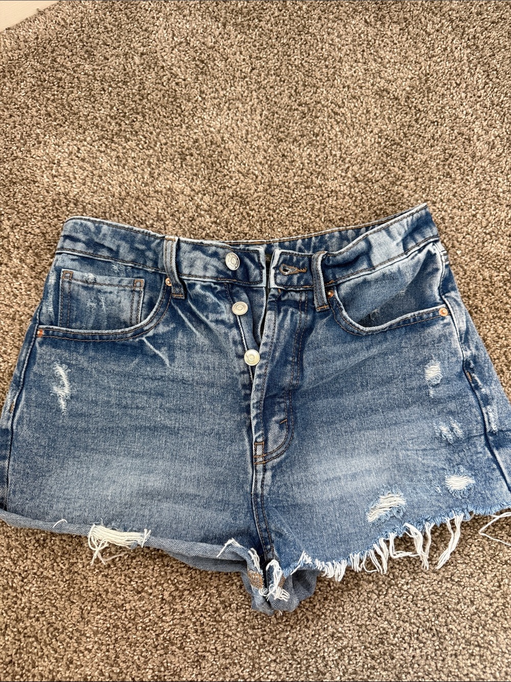 wild fable Medium Blue Distressed Denim Shorts